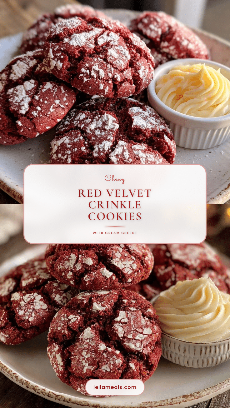 red velvet crinkle cookies recipe