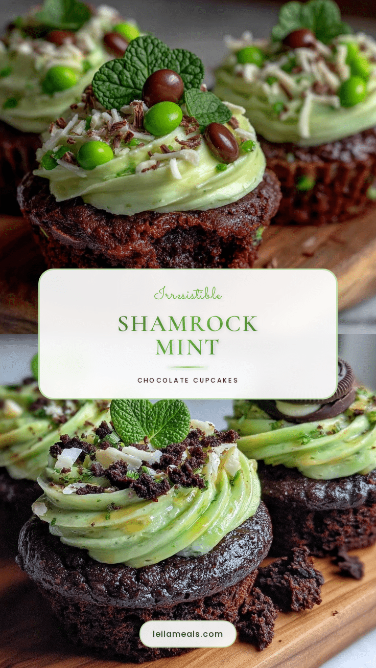 shamrock mint chocolate cupcakes recipe