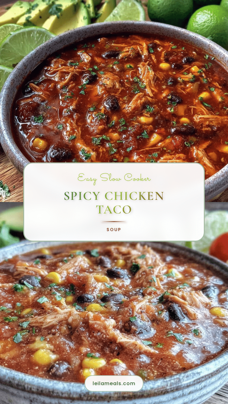 slow cooker chicken taco soup recipe