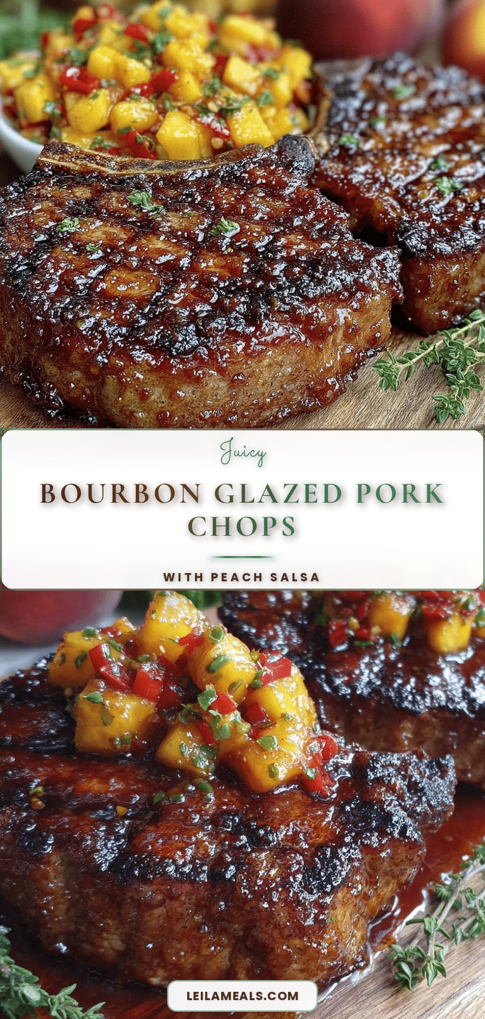 bourbon glazed pork chops recipe