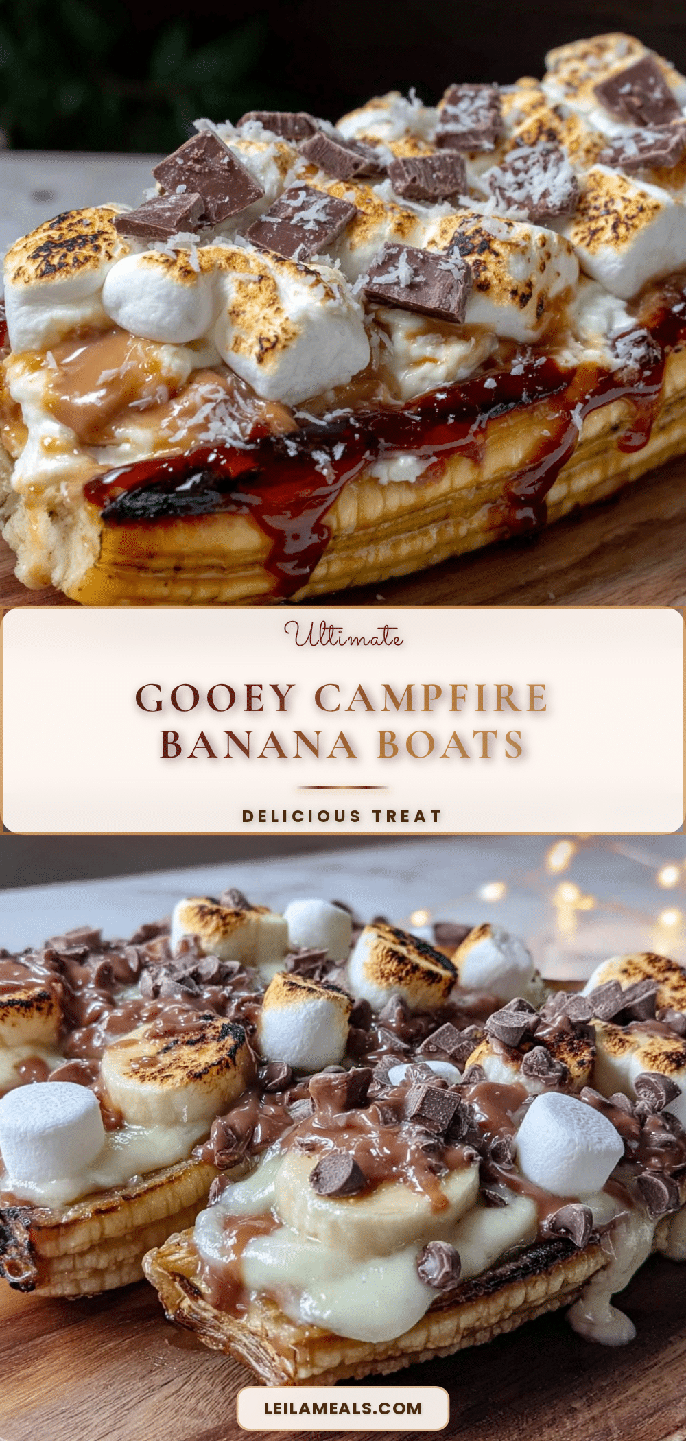 campfire banana boat smores recipe