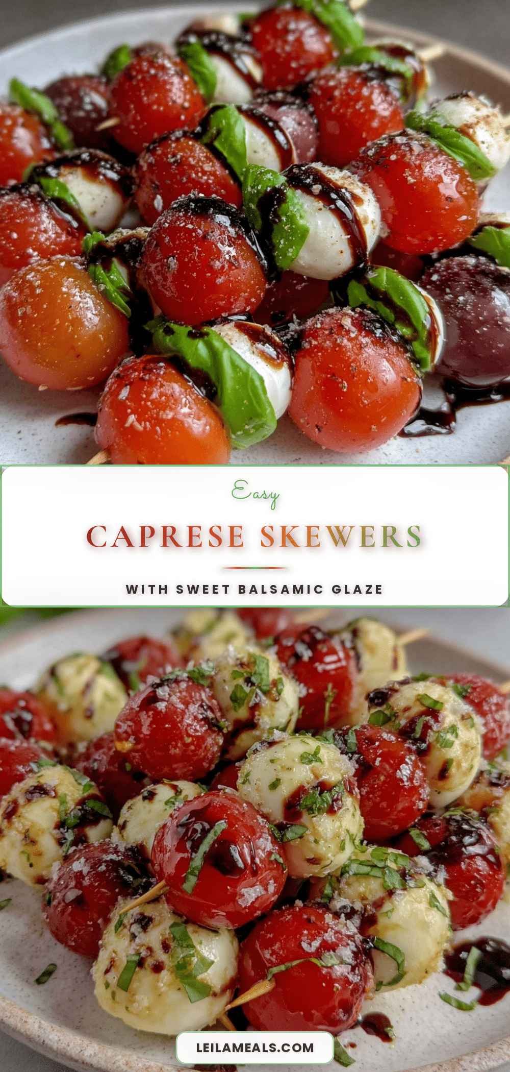 Caprese skewer appetizers recipe