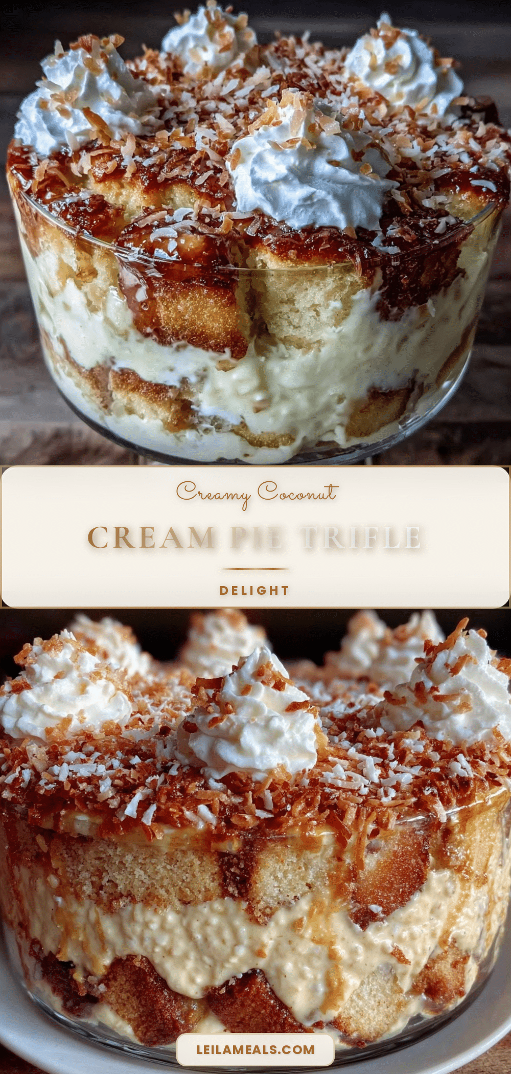 creamy coconut cream pie trifle recipe
