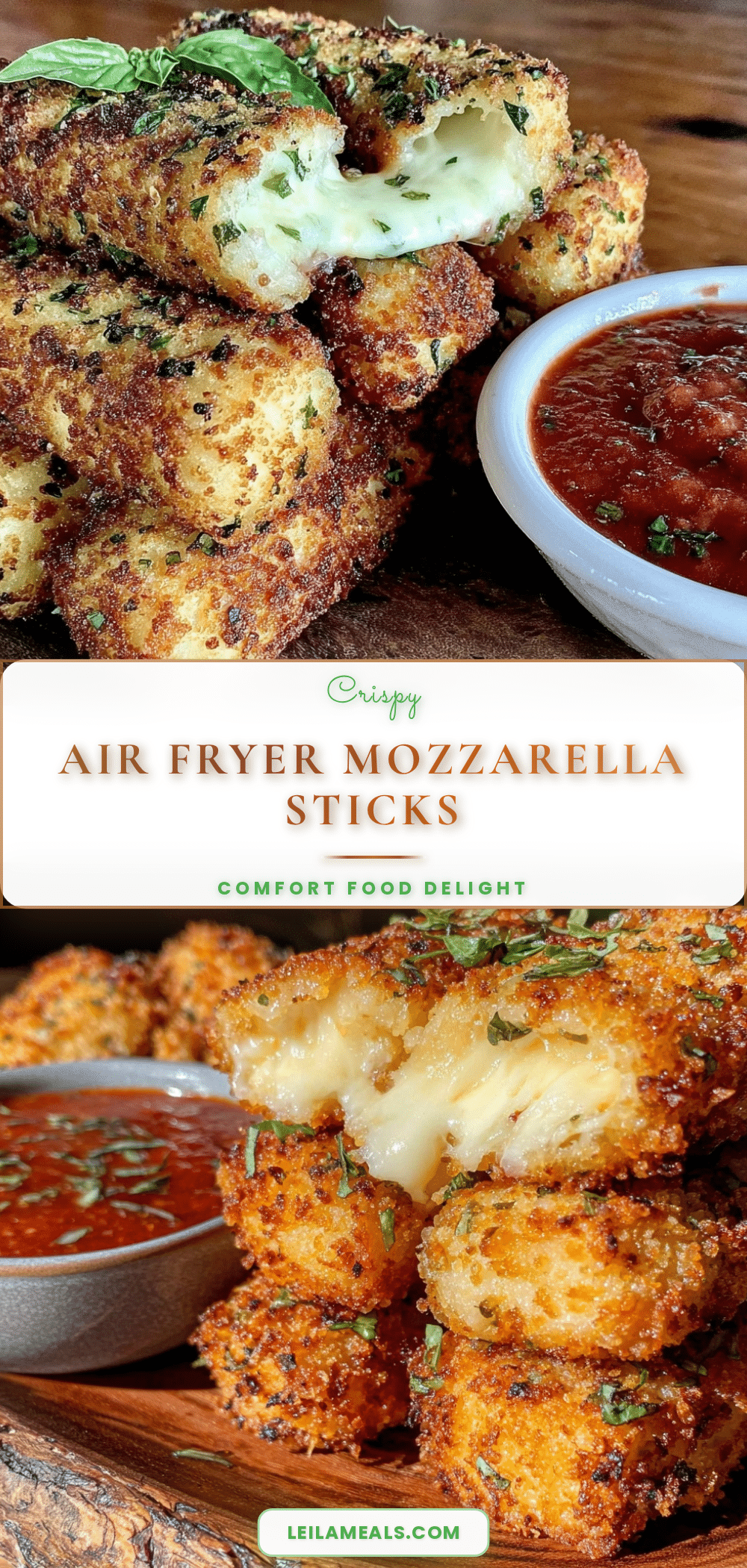crispy air fryer mozzarella sticks recipe