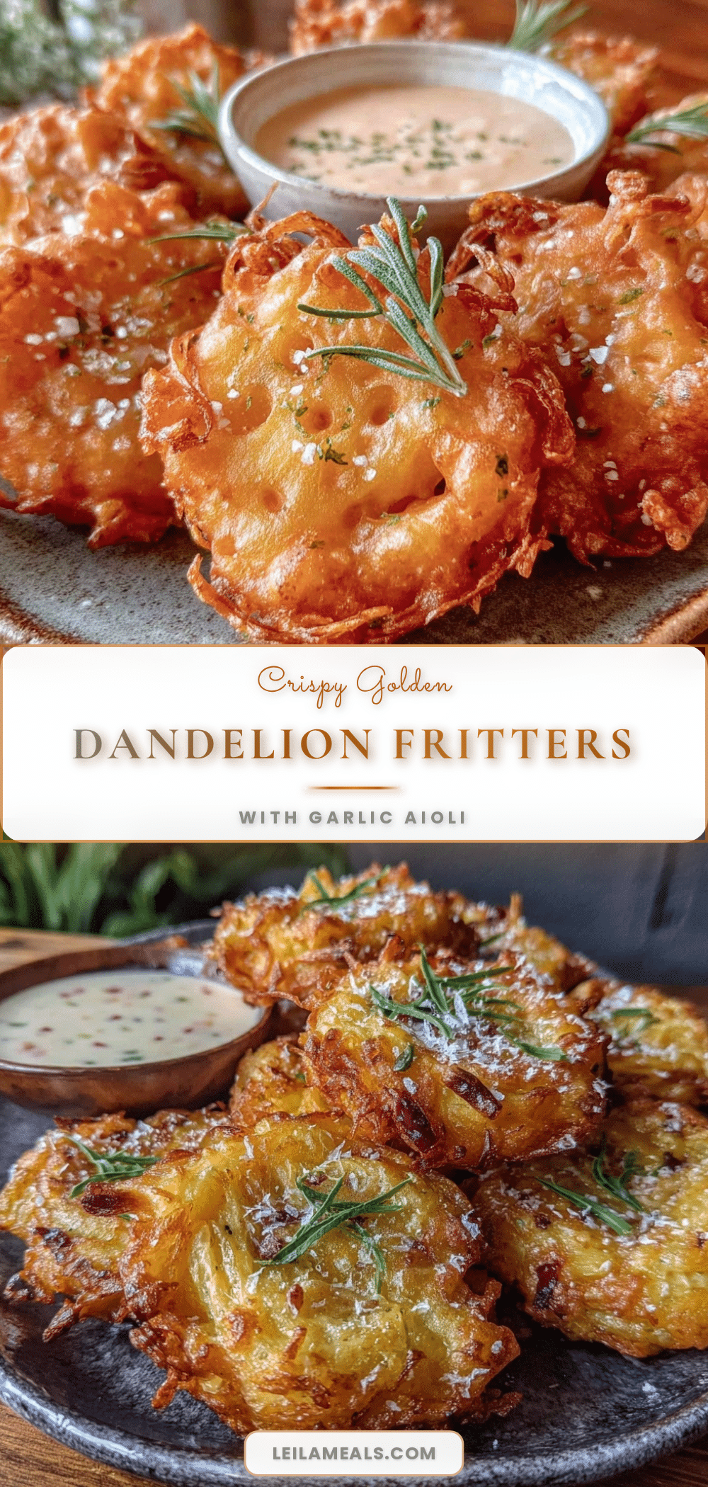 crispy dandelion fritters recipe