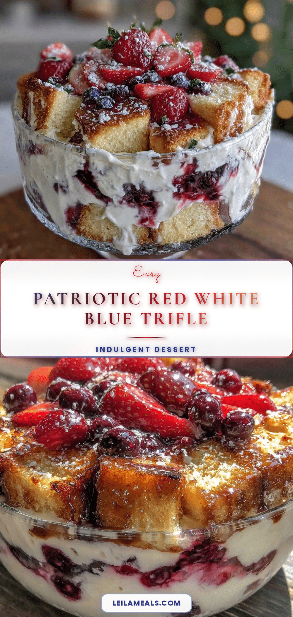 easy red white and blue trifle recipe