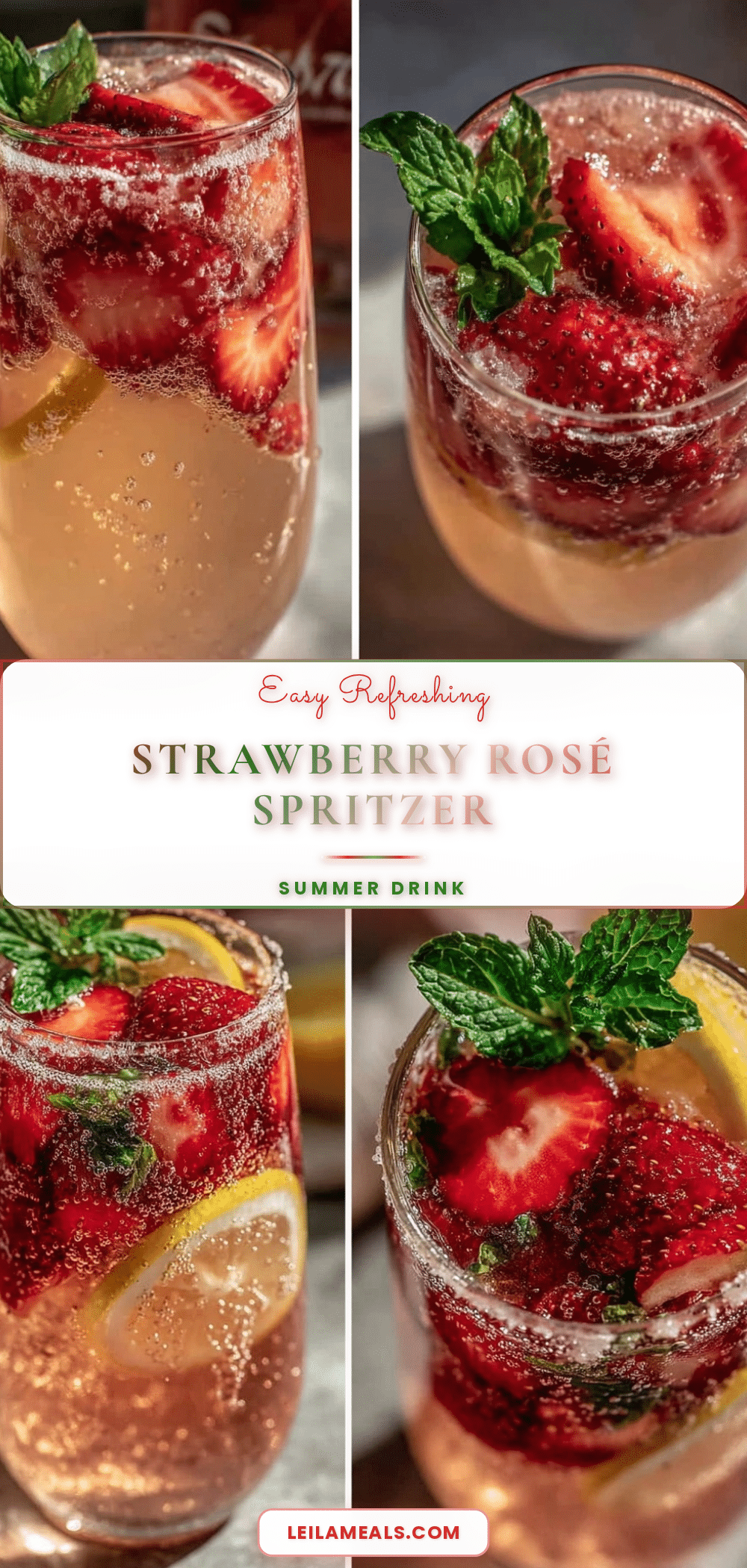 Easy Strawberry Rosé Spritzer recipe