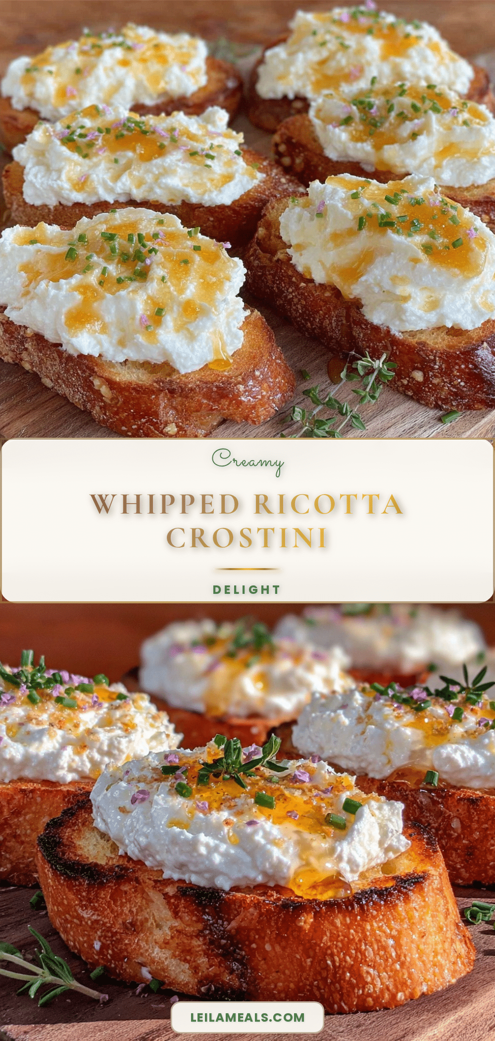 easy whipped ricotta crostini recipe