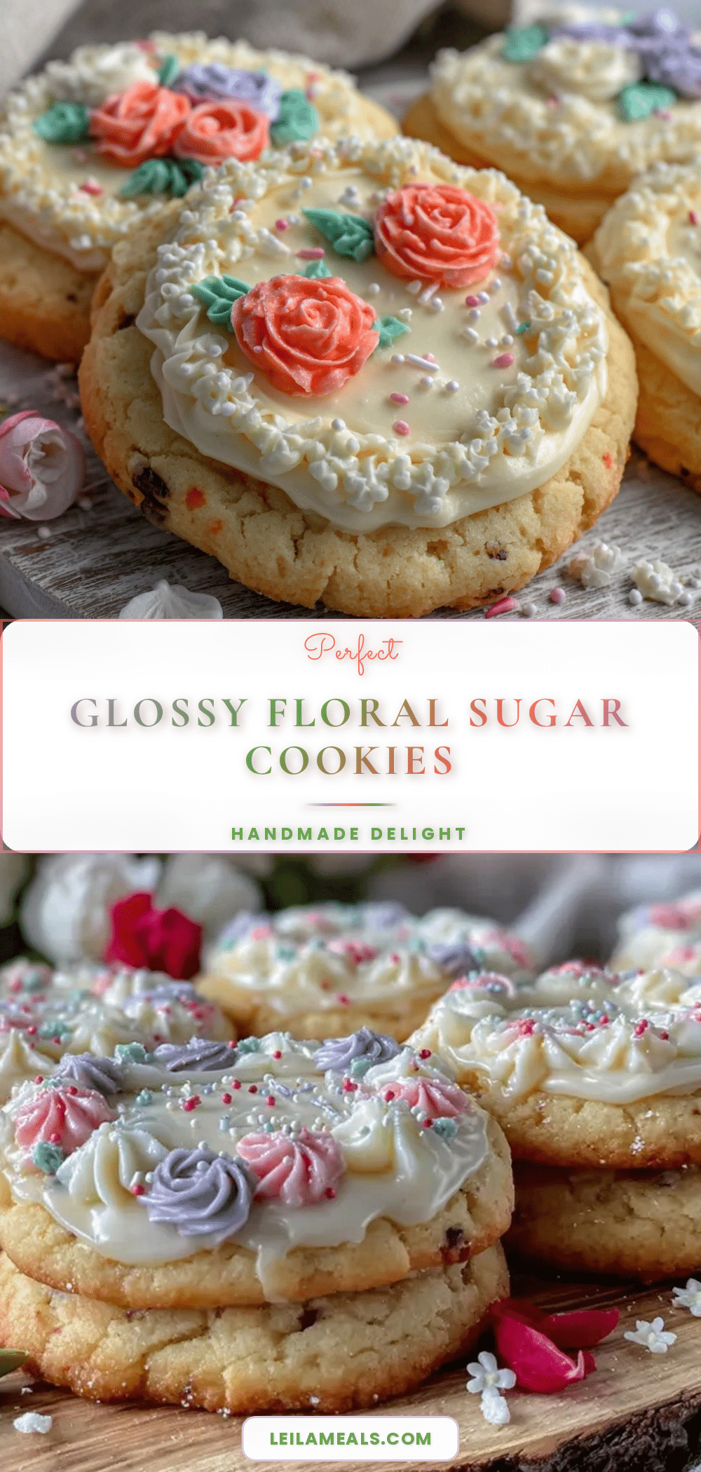 floral decorated sugar cookies recipe