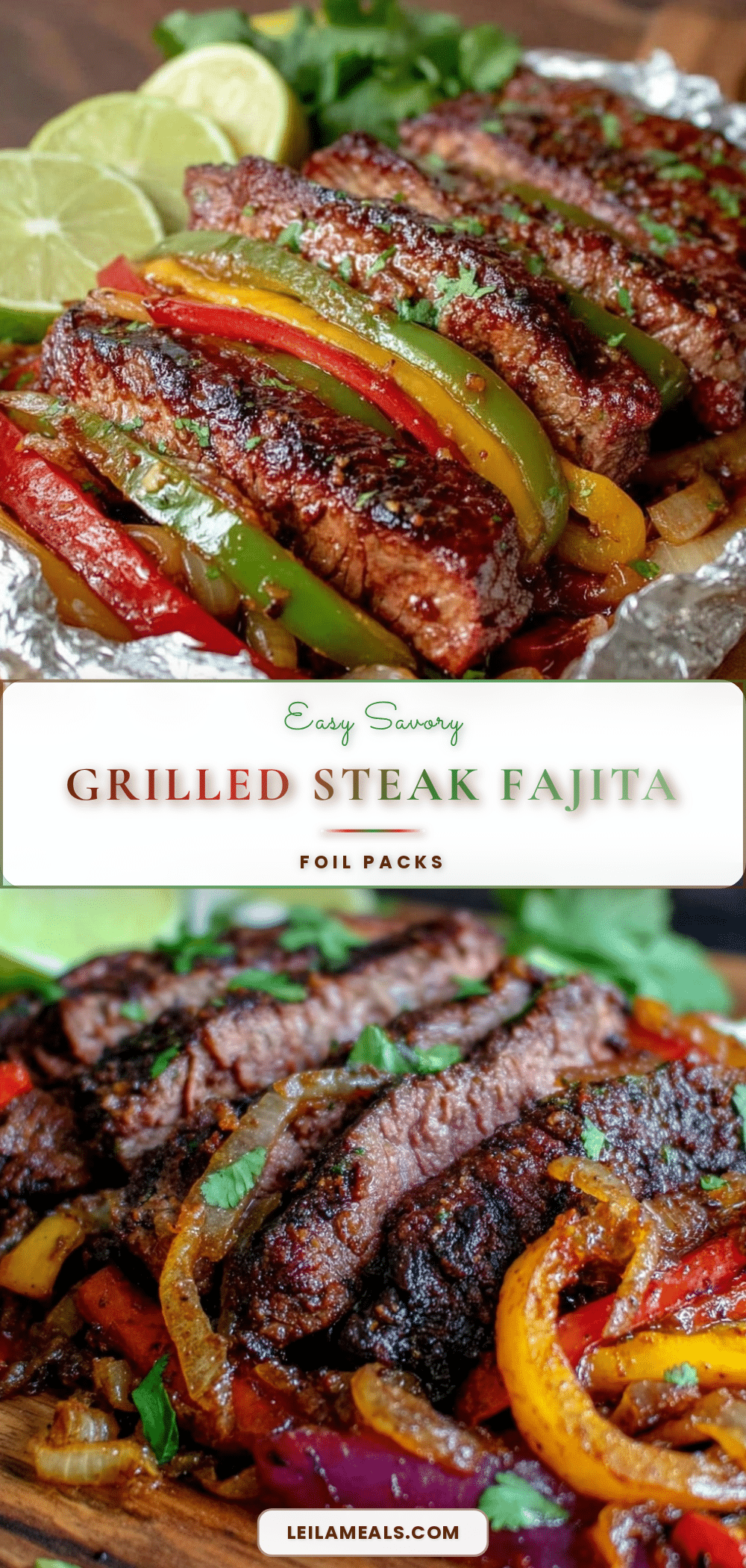 grilled steak fajita foil packs recipe