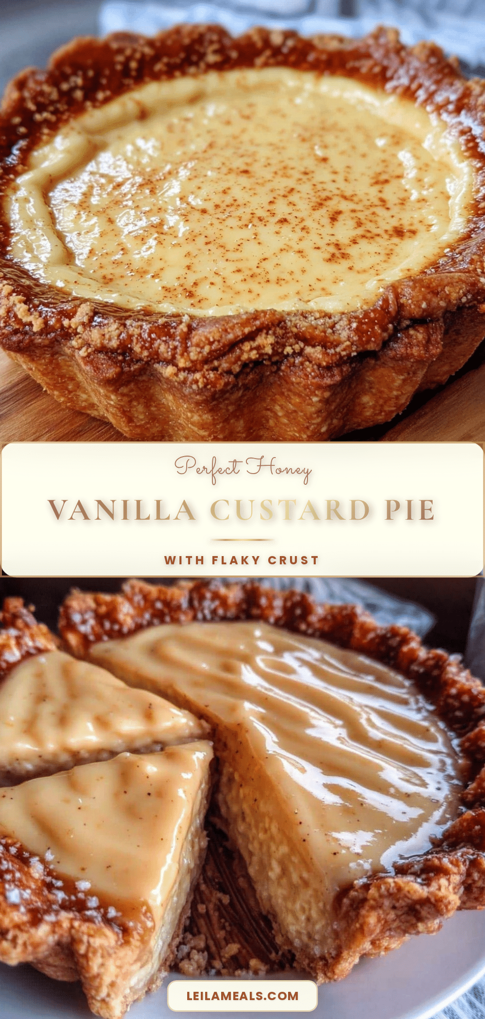 honey vanilla custard pie recipe