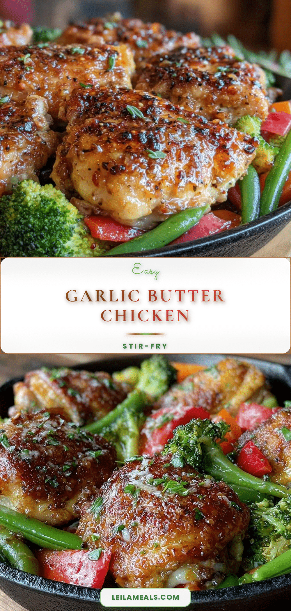 one-pan garlic butter chicken stir-fry recipe