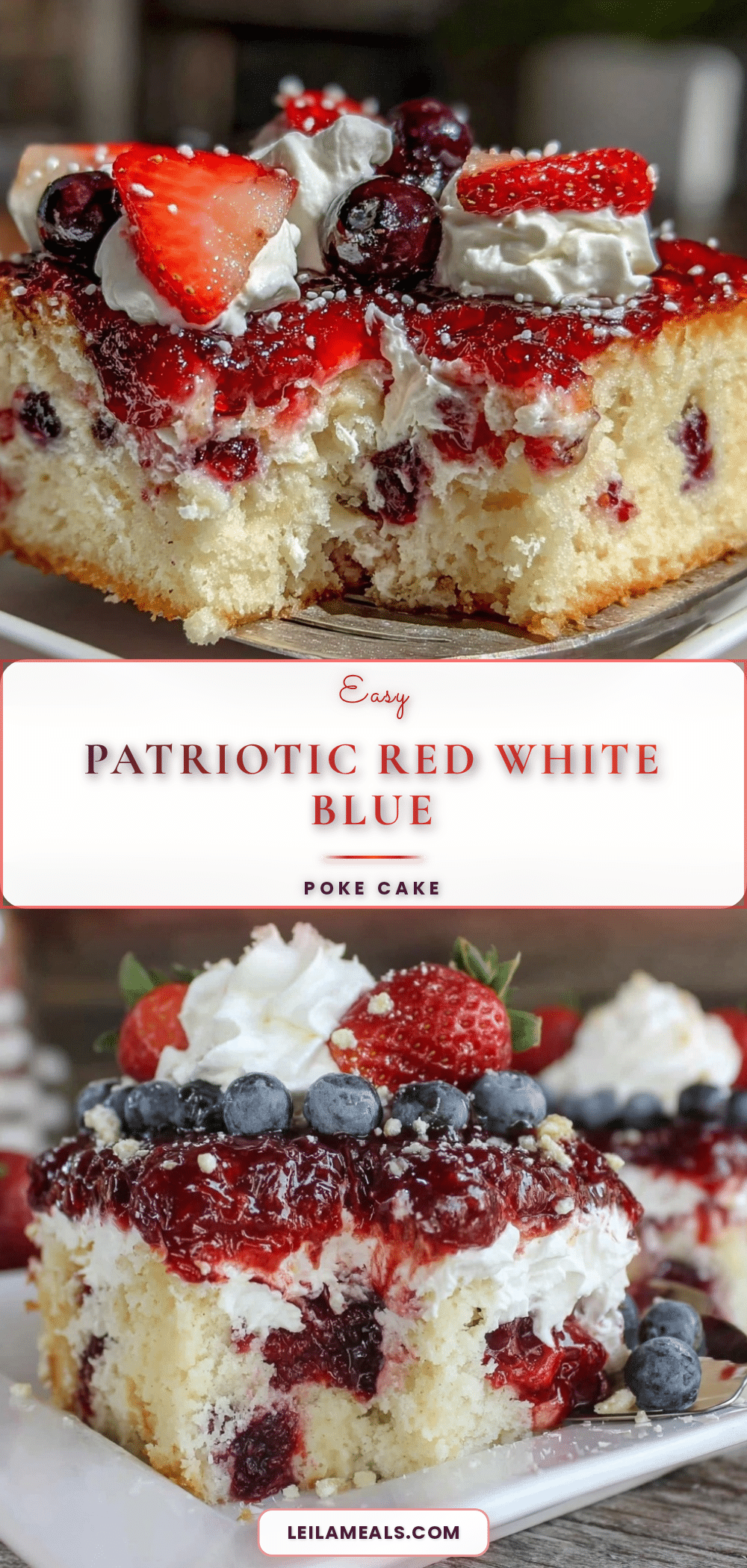patriotic red white and blue poke cake recipe