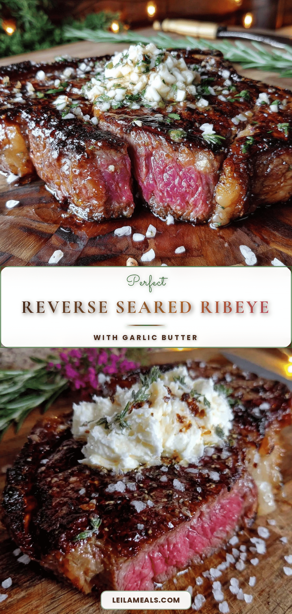 reverse seared ribeye steak recipe