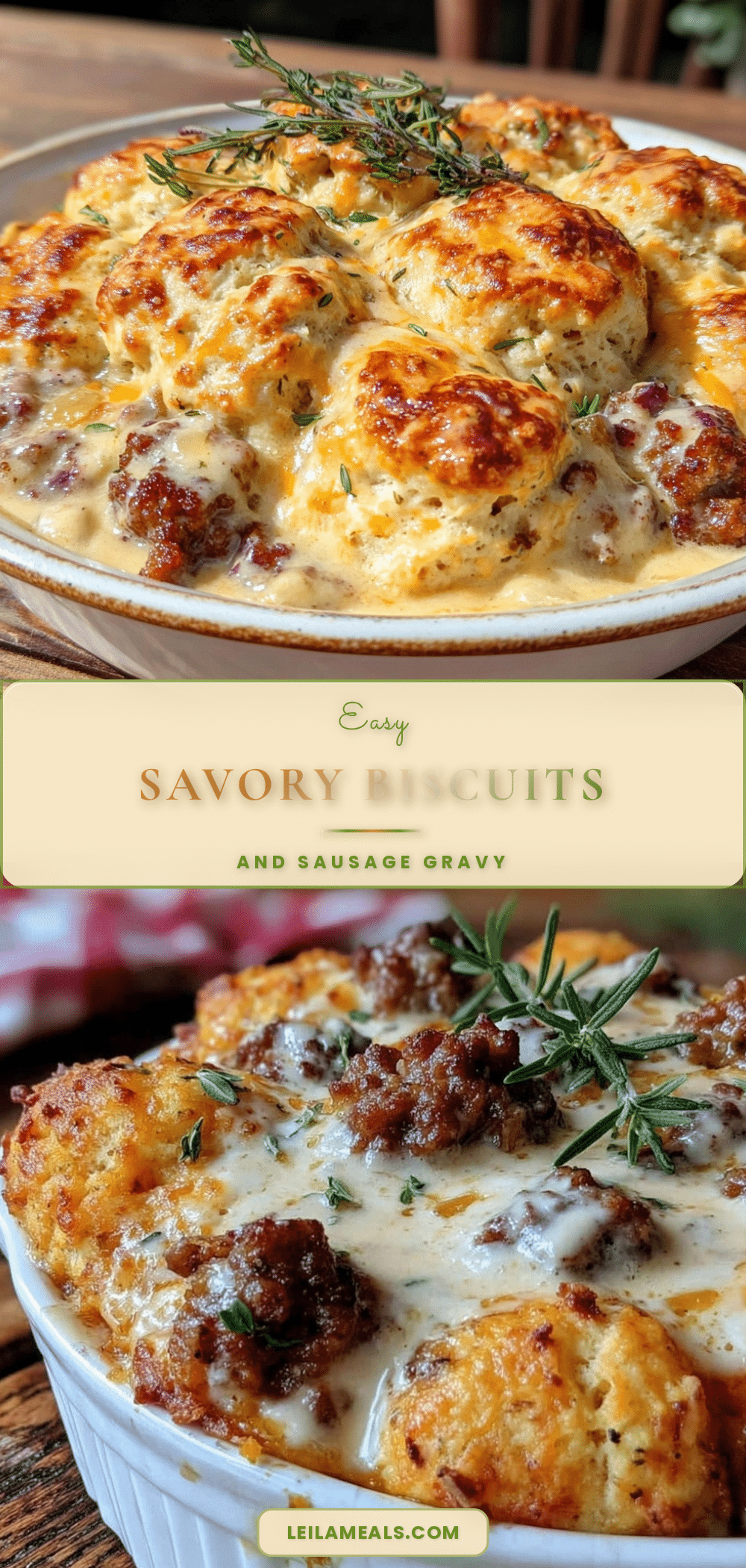 savory biscuits and sausage gravy casserole recipe