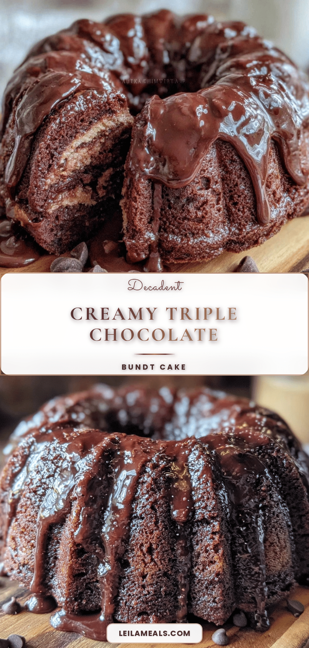 triple chocolate fudge bundt cake recipe