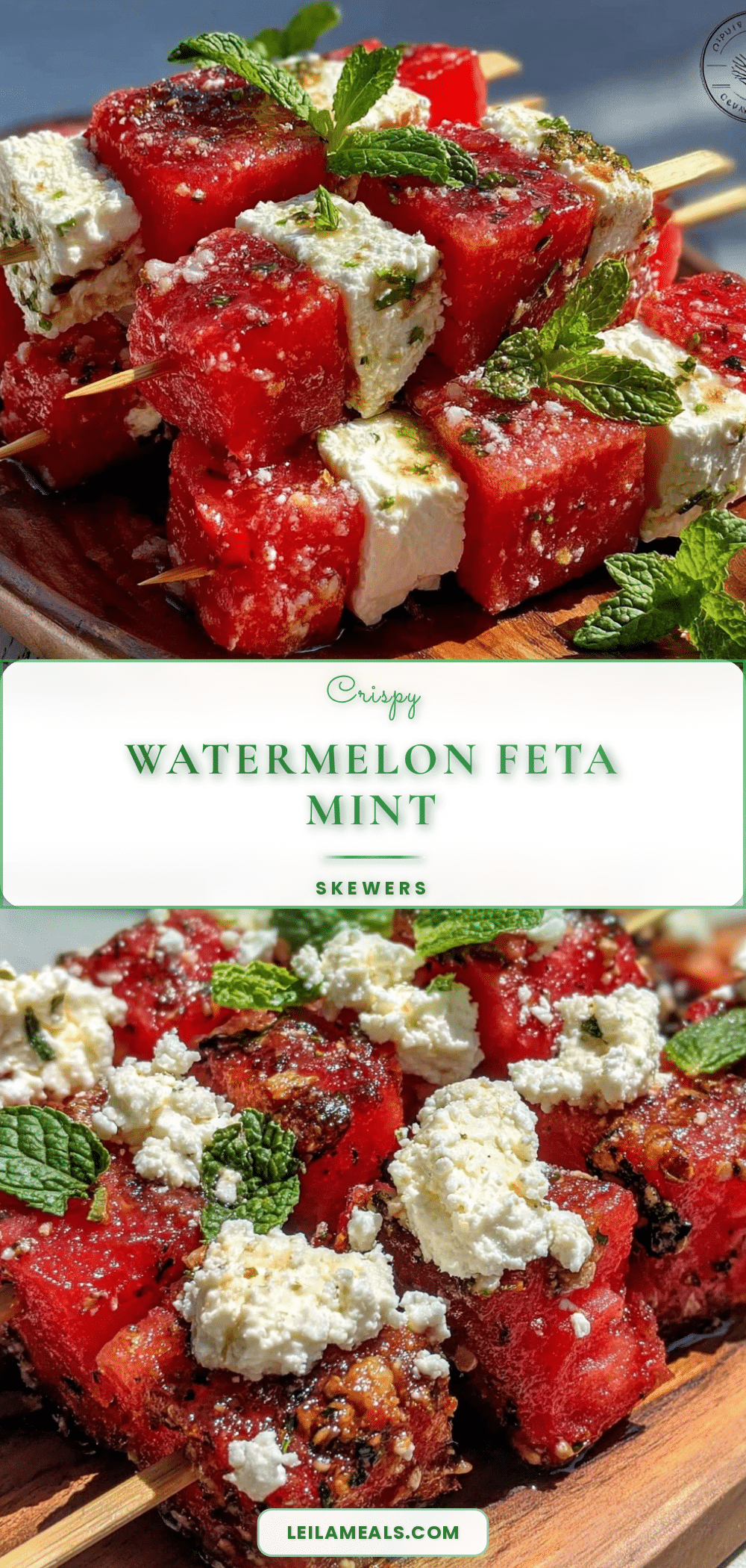 watermelon feta mint skewers recipe
