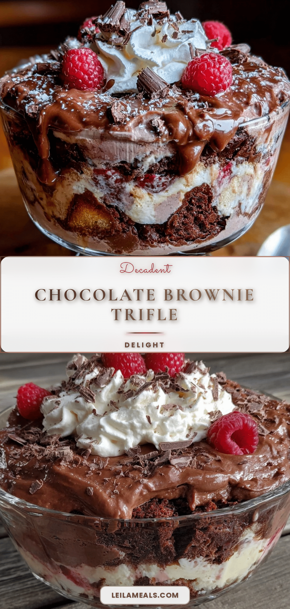 chocolate trifle with brownie layers recipe