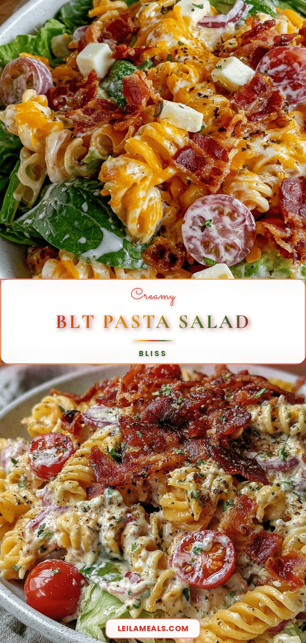 creamy BLT pasta salad recipe