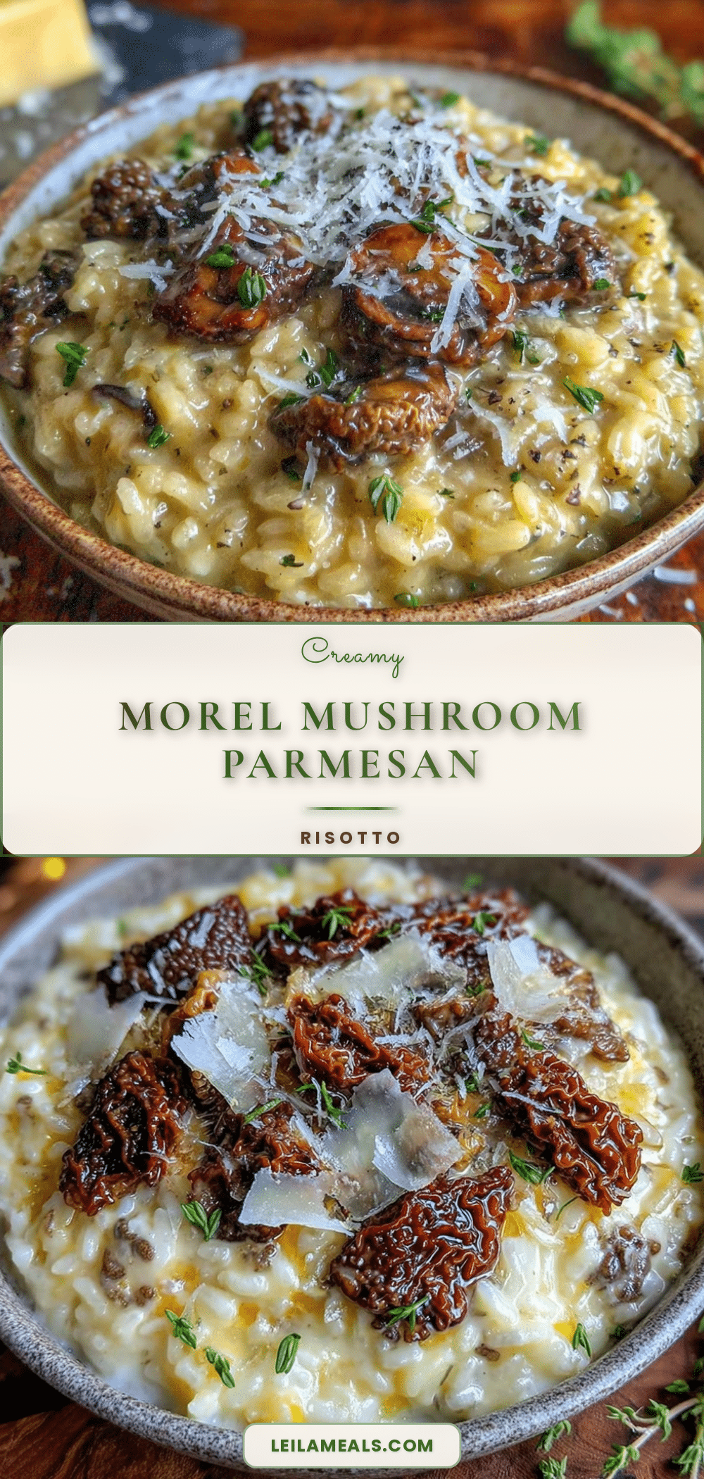creamy morel mushroom risotto recipe