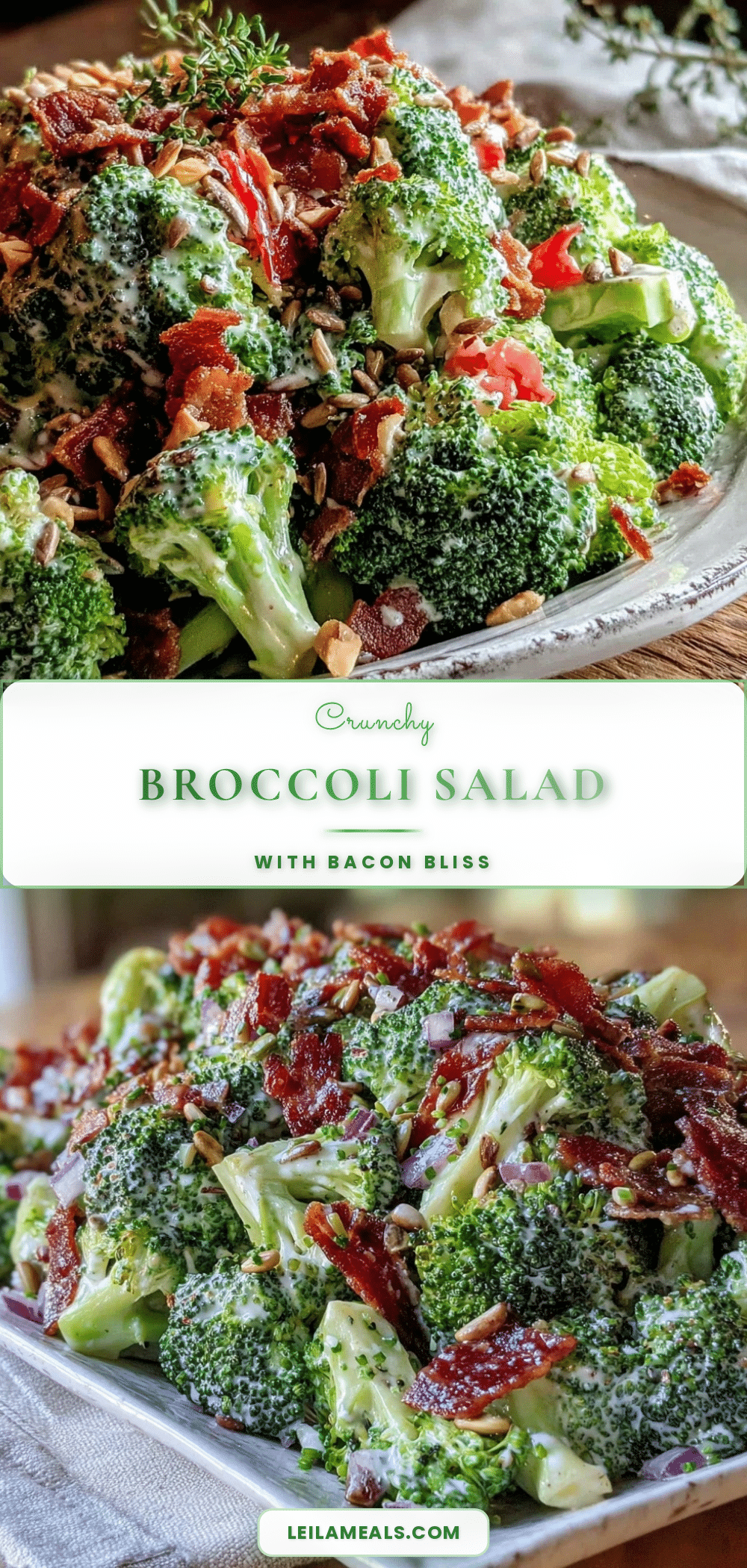 crisp broccoli salad with bacon and sunflower seeds recipe