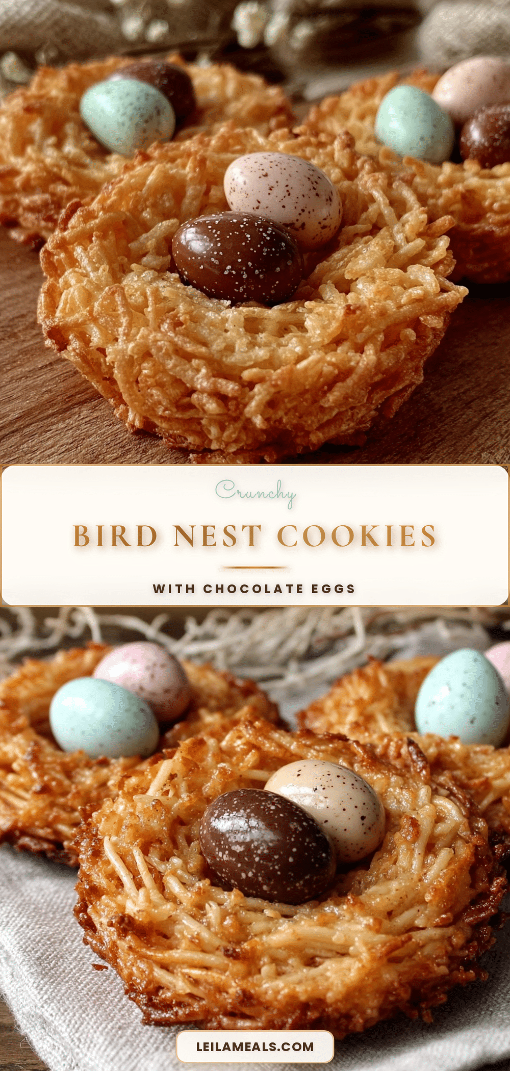 crispy bird nest cookies recipe