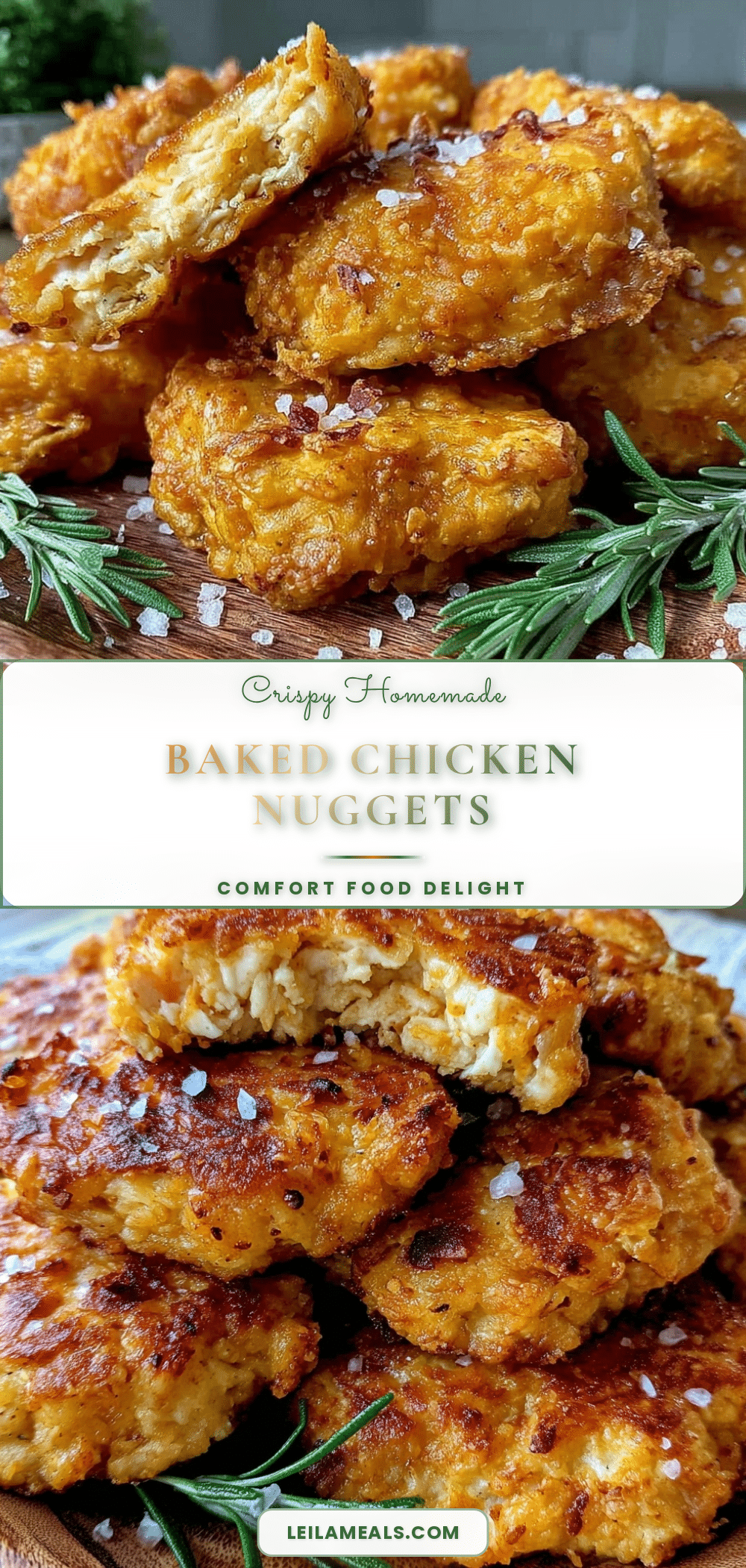 crispy homemade baked chicken nuggets recipe