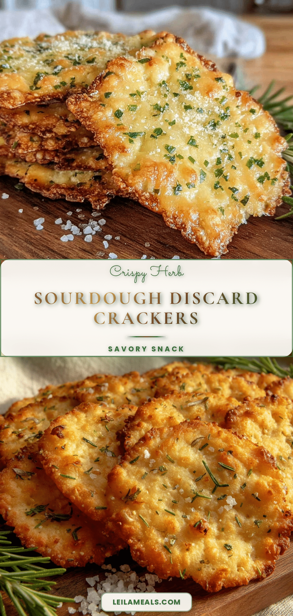 crispy sourdough discard crackers recipe