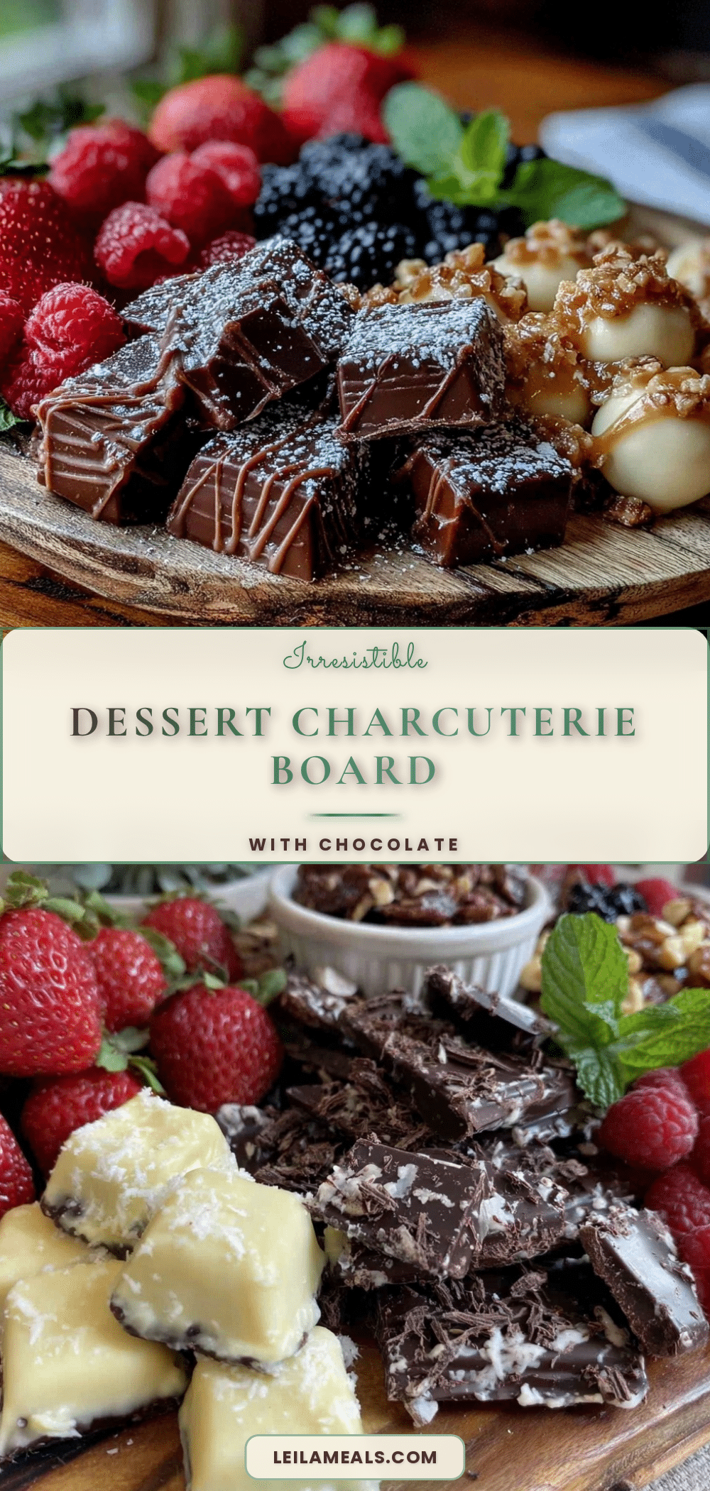 dessert charcuterie board with chocolate recipe