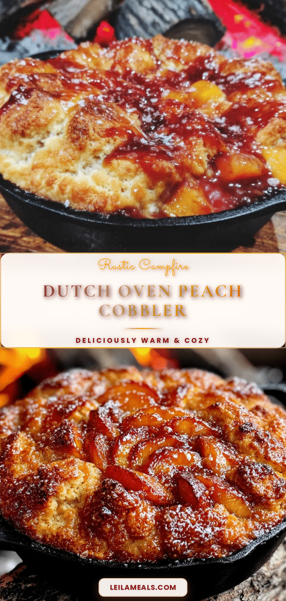 dutch oven peach cobbler recipe