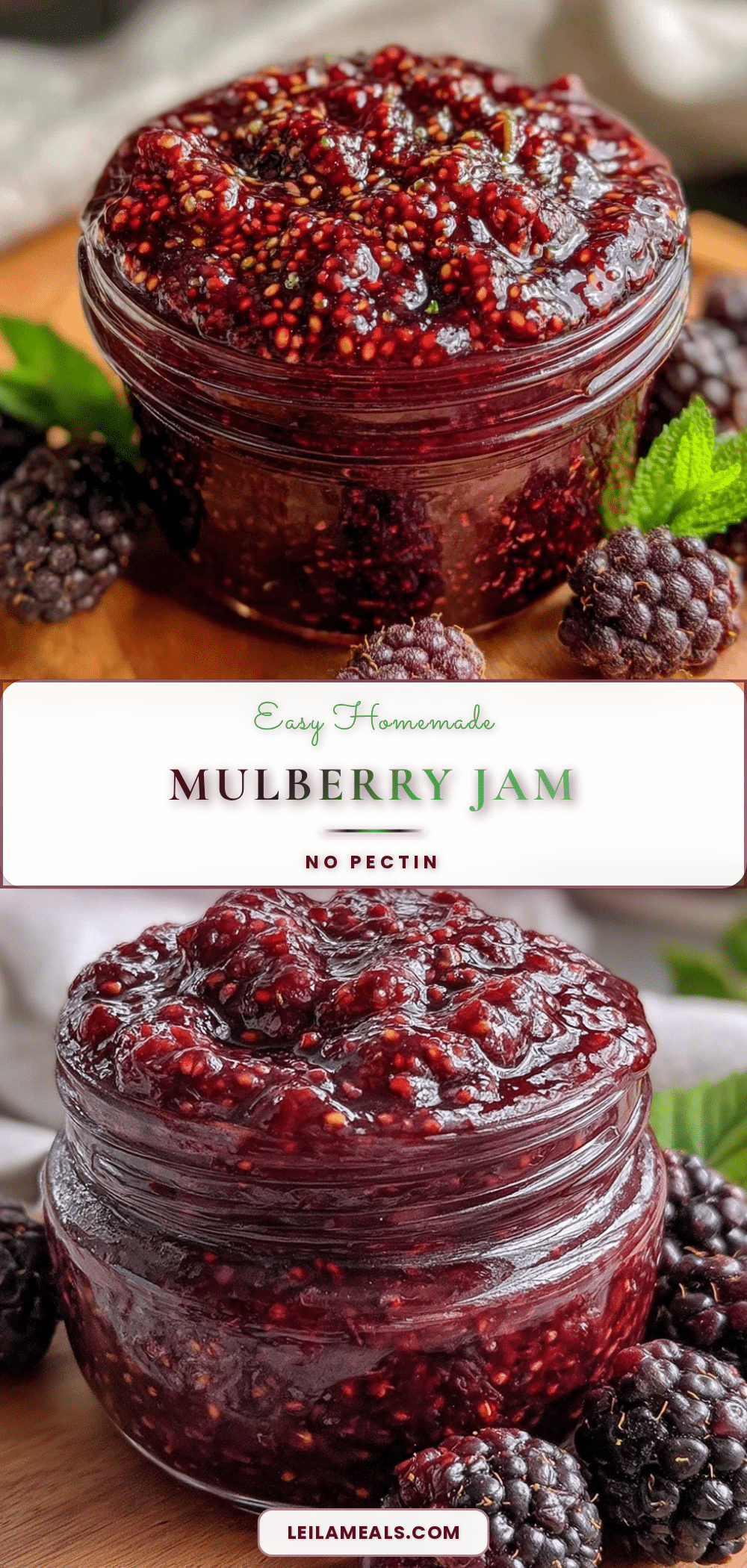 easy mulberry jam without pectin recipe