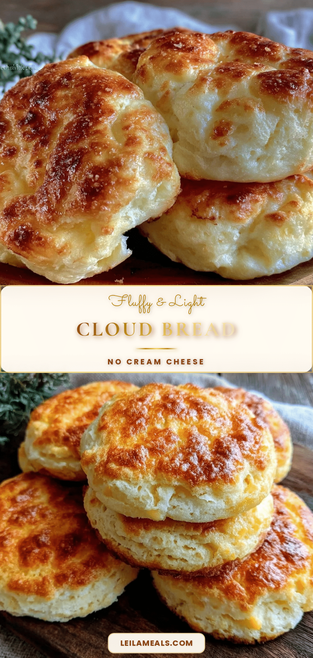 fluffy cloud bread without cream cheese recipe