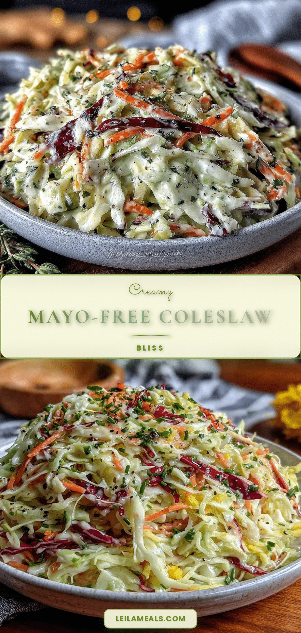 fresh creamy coleslaw without mayo recipe