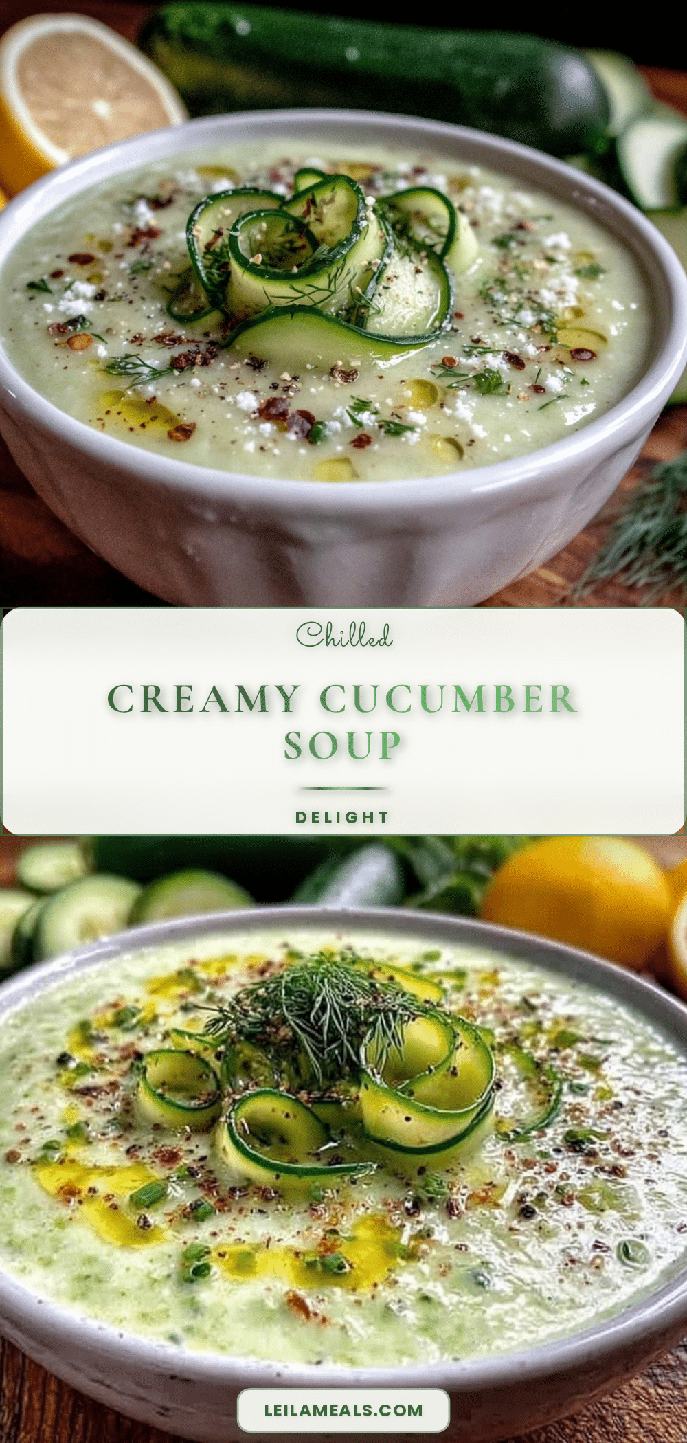 fresh creamy cucumber soup recipe
