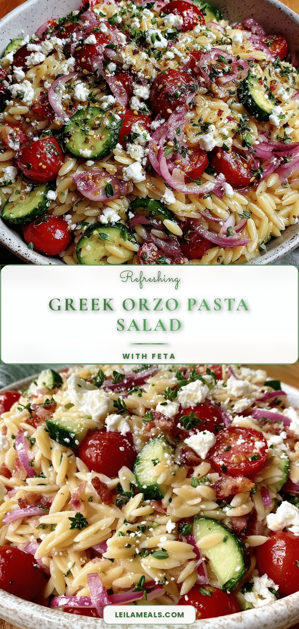 fresh greek orzo pasta salad recipe
