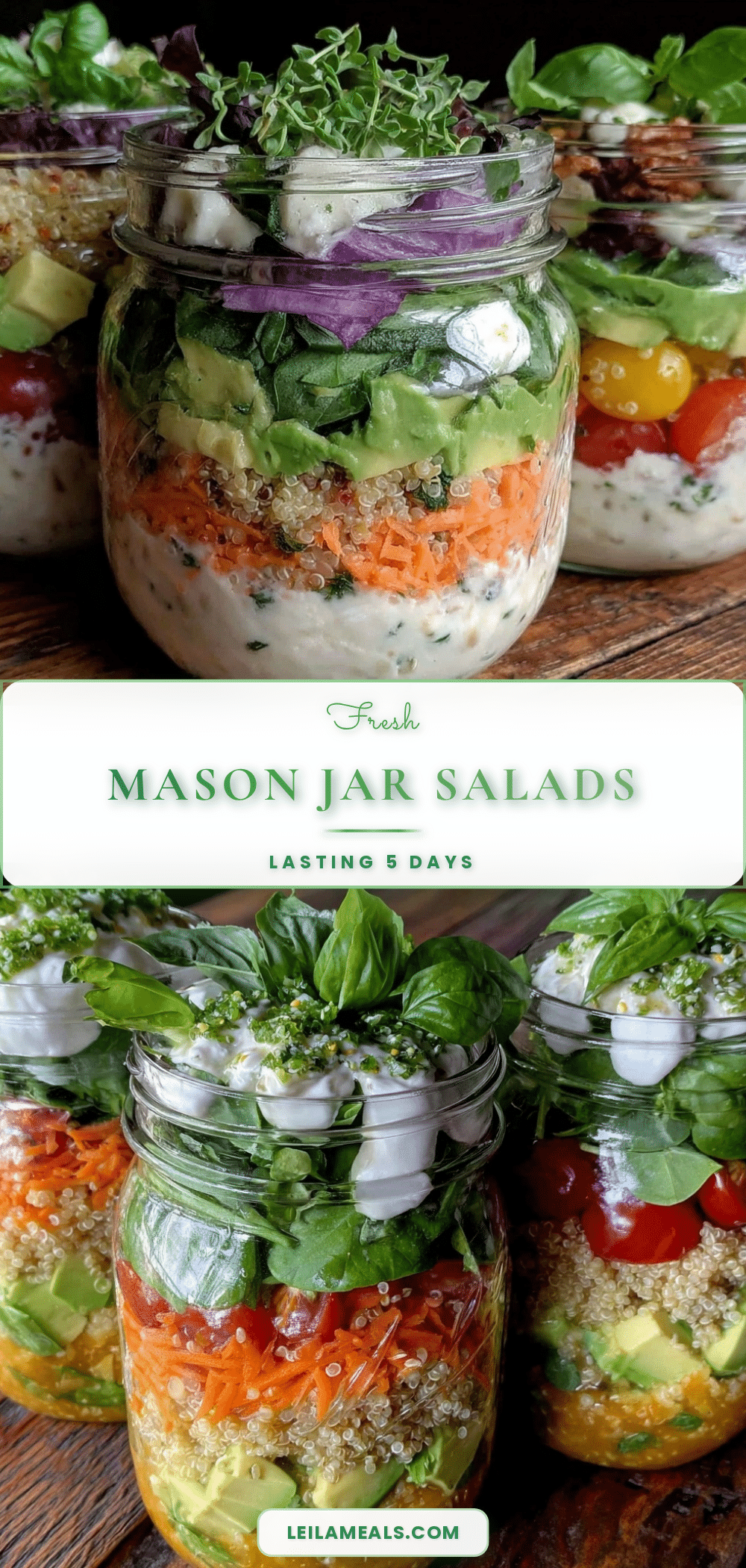 fresh mason jar salads recipe