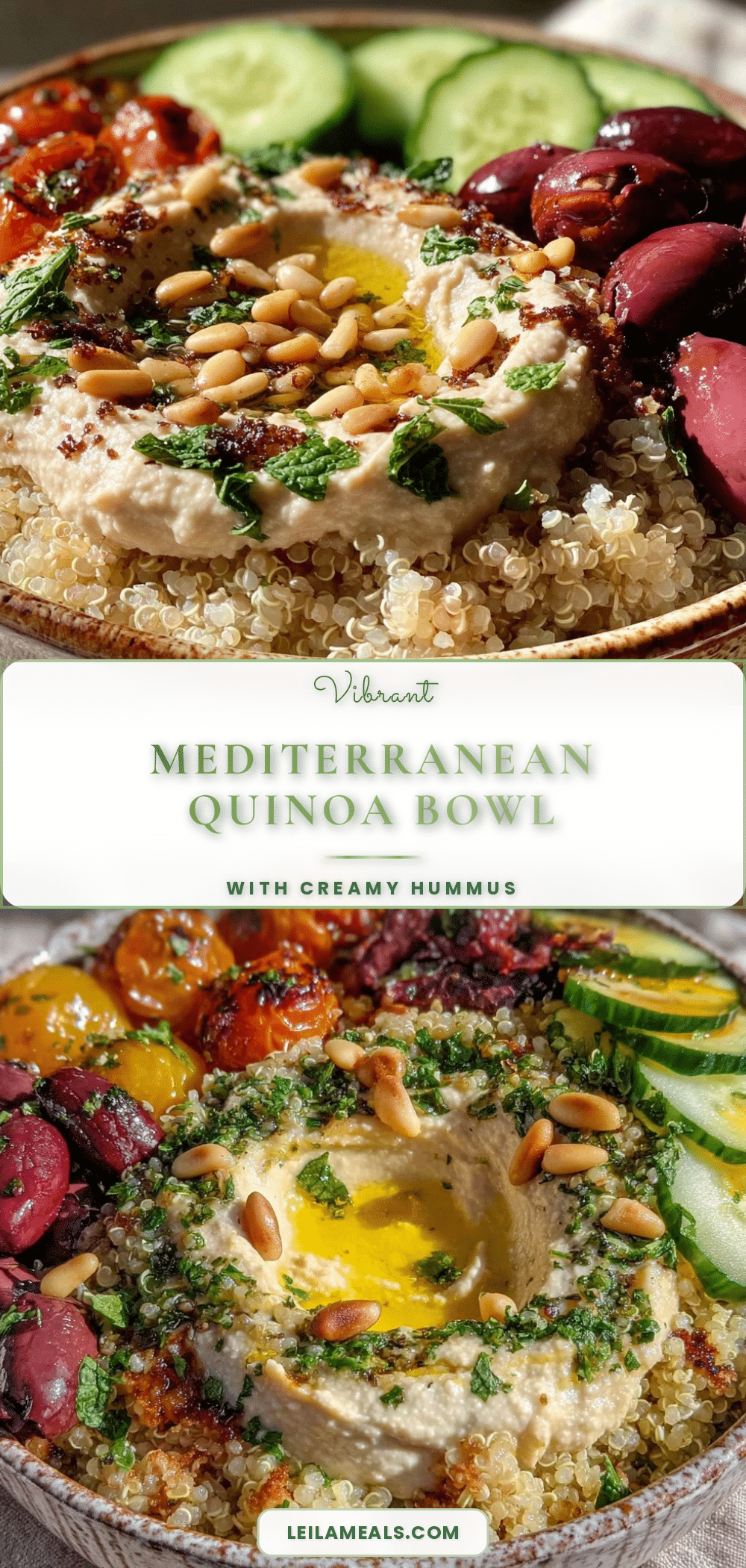 fresh mediterranean quinoa bowl recipe
