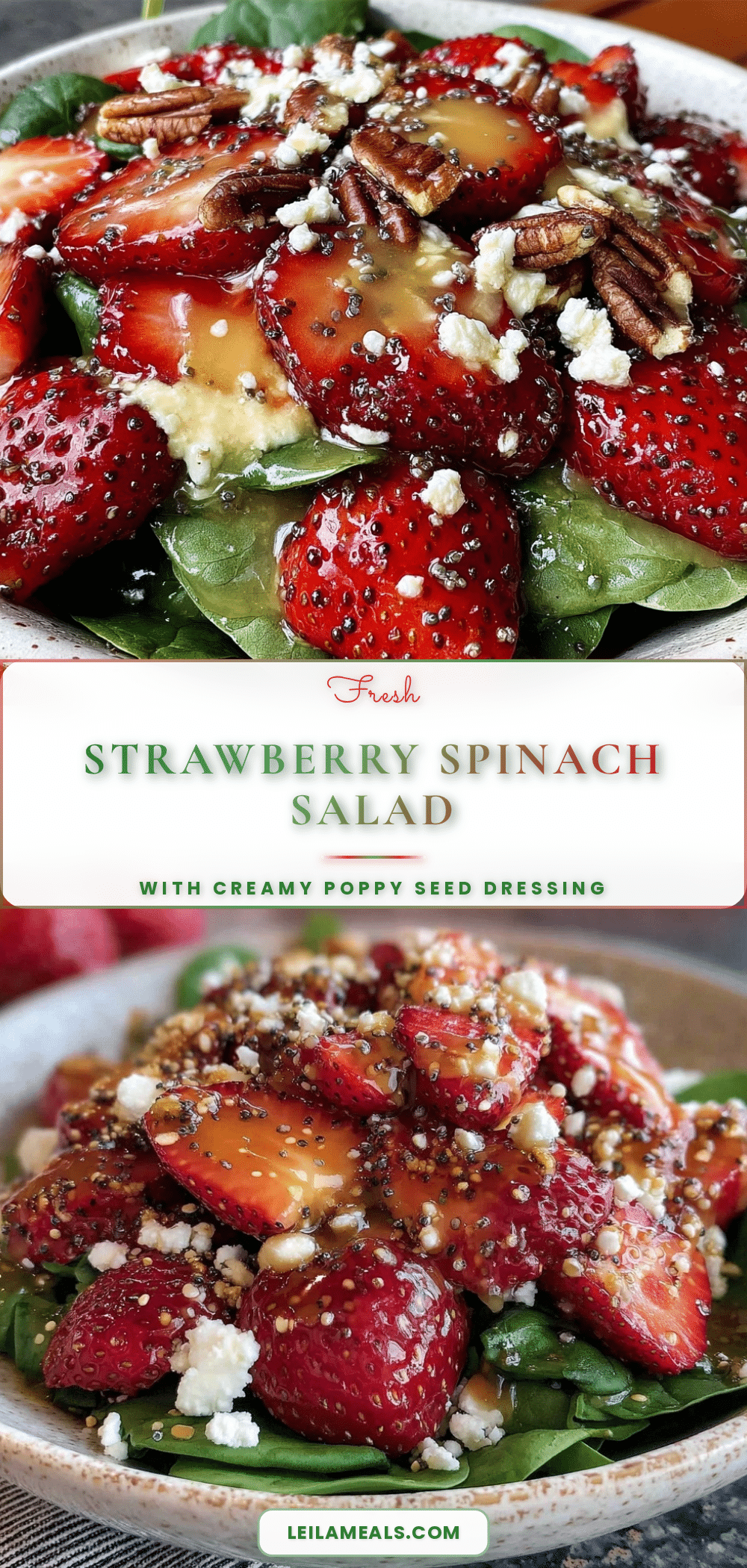 fresh strawberry spinach salad recipe