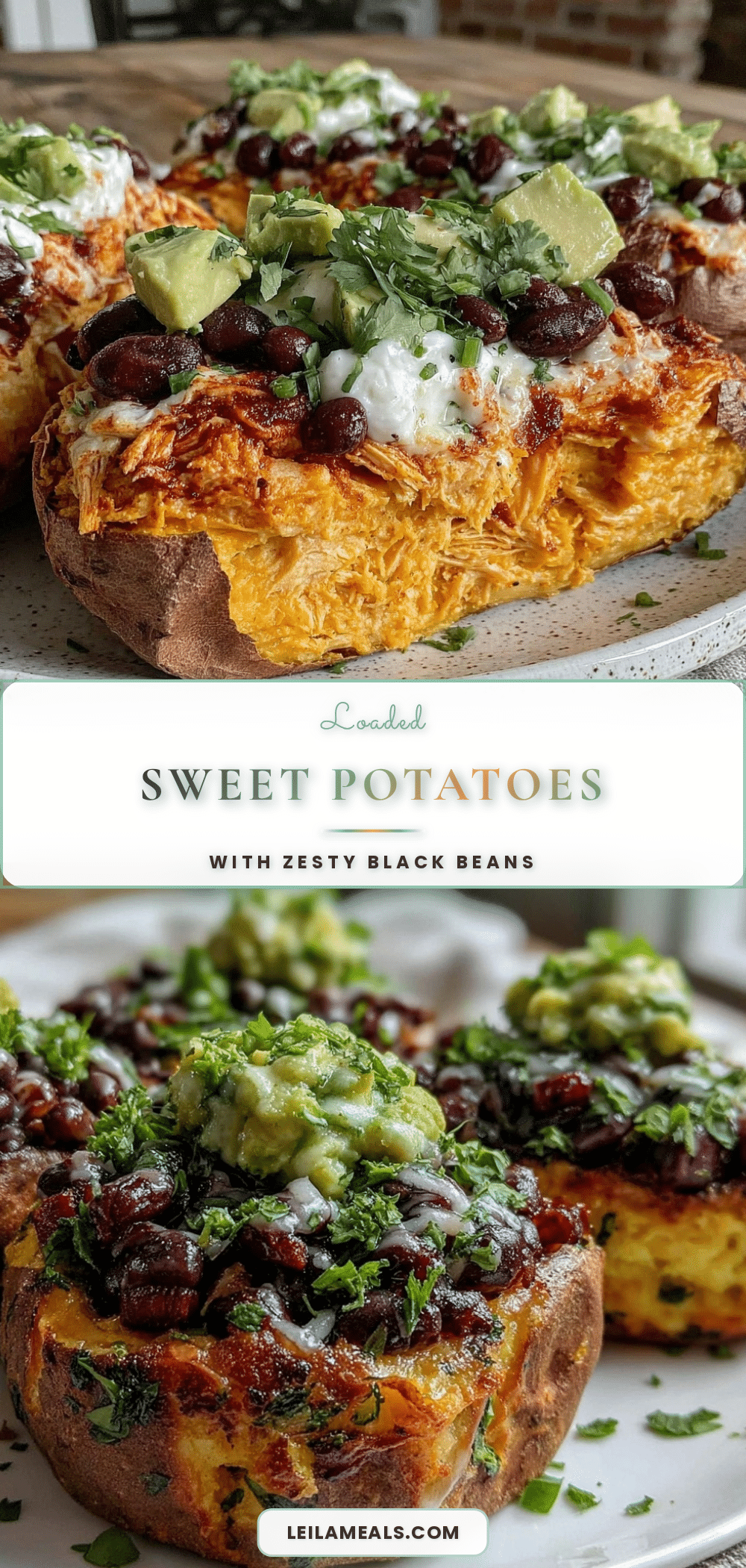 loaded sweet potato with black beans recipe