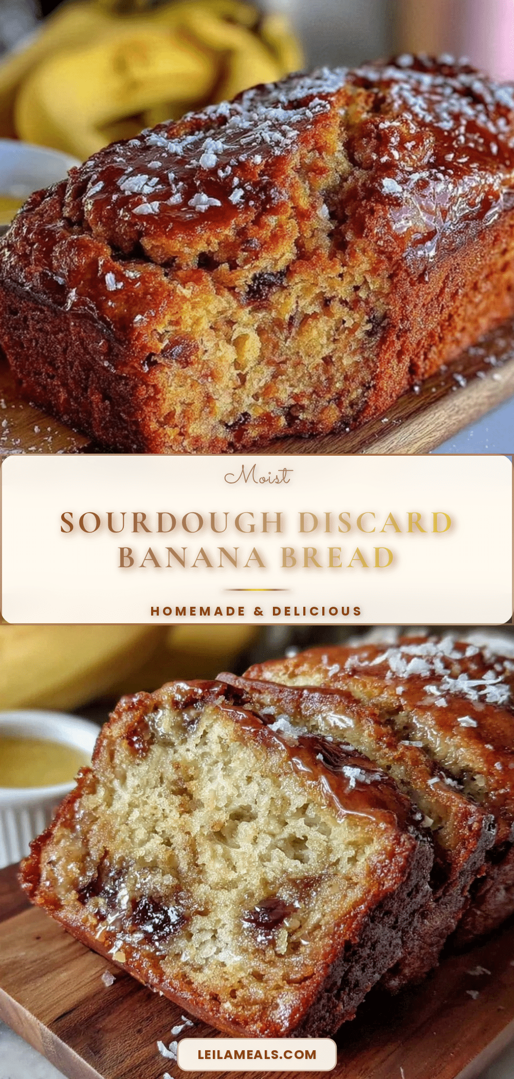 moist sourdough discard banana bread recipe