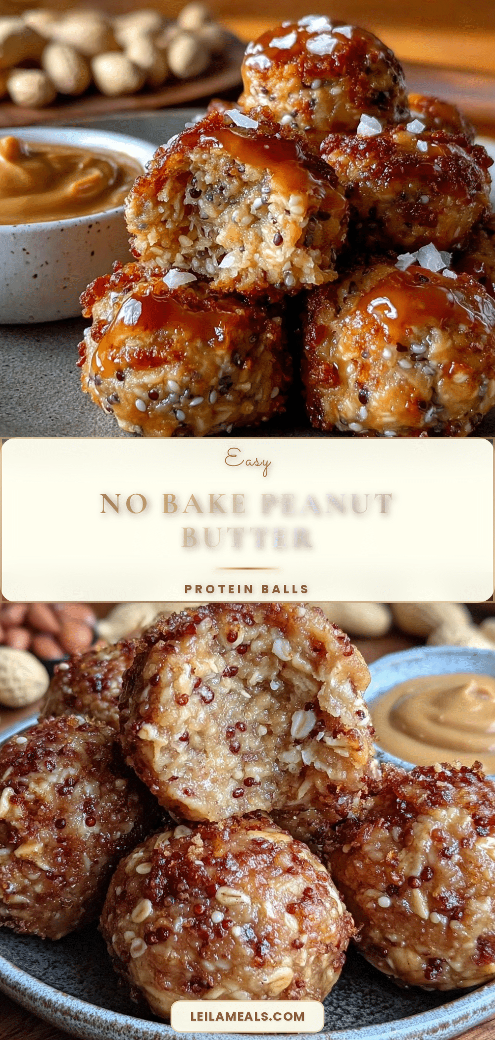 no bake peanut butter protein balls recipe