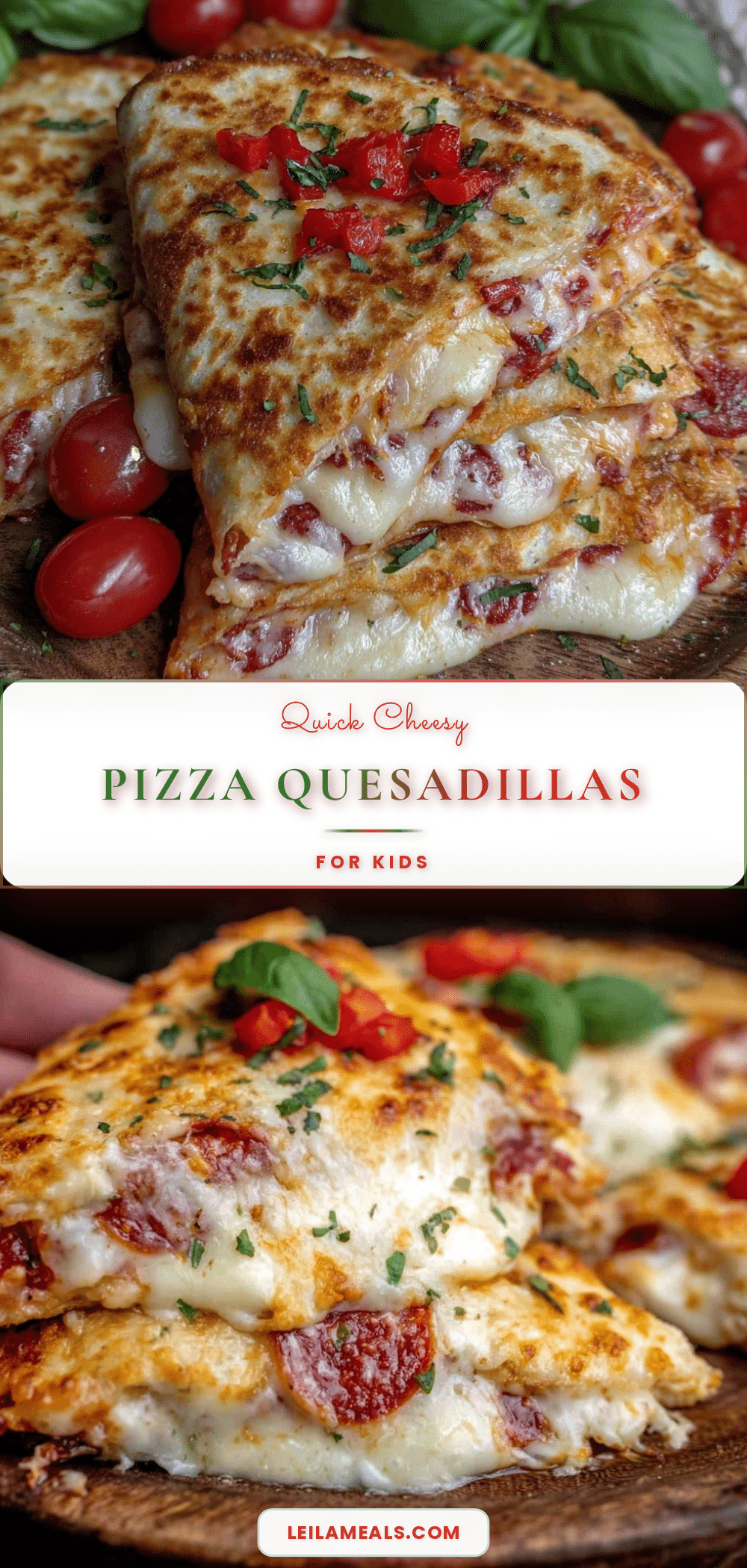 quick pizza quesadillas recipe