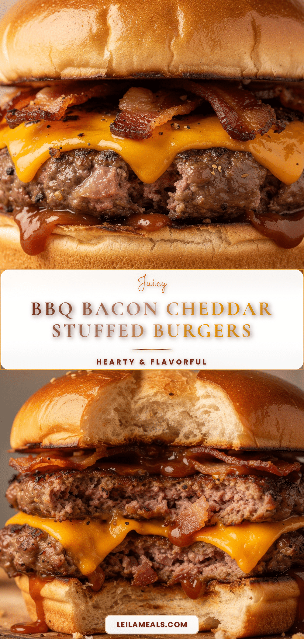 bbq bacon cheddar stuffed burgers recipe