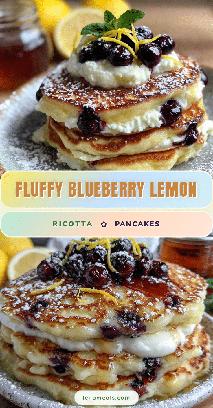 blueberry lemon ricotta pancakes recipe