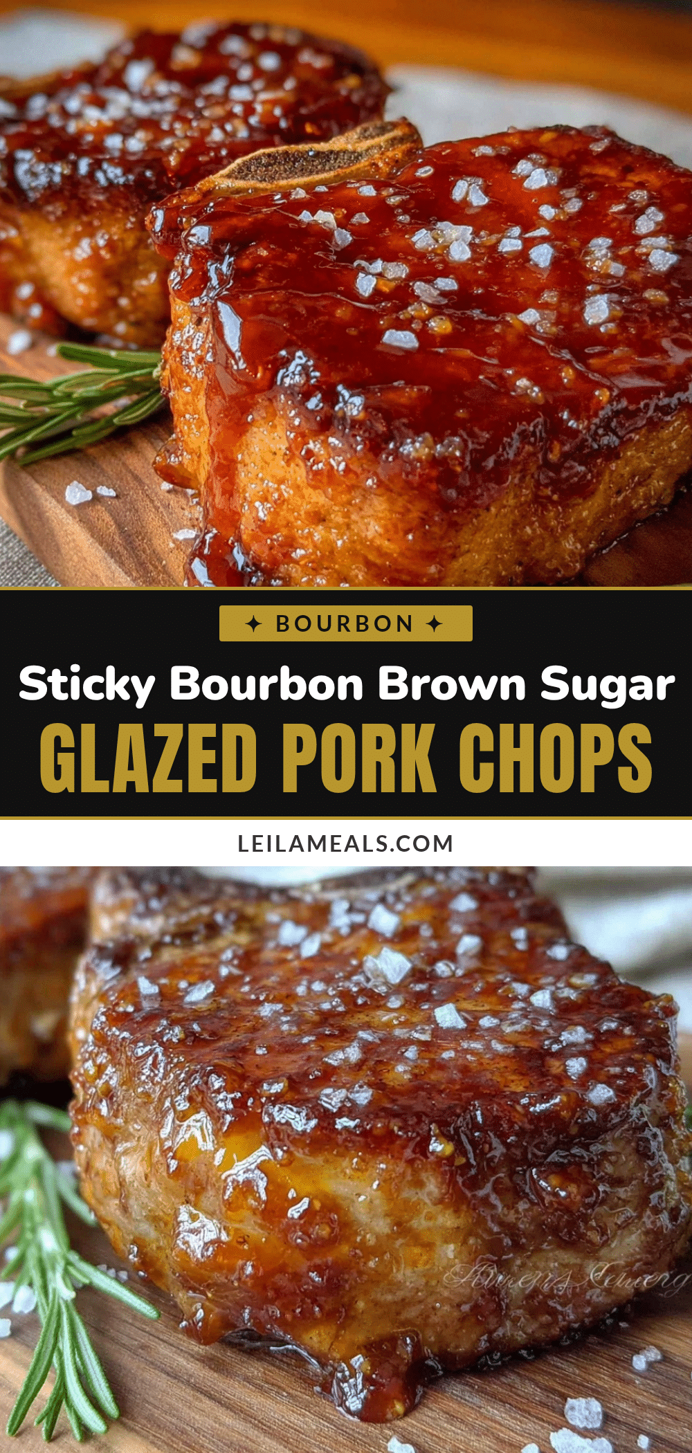 bourbon brown sugar glazed pork chops recipe