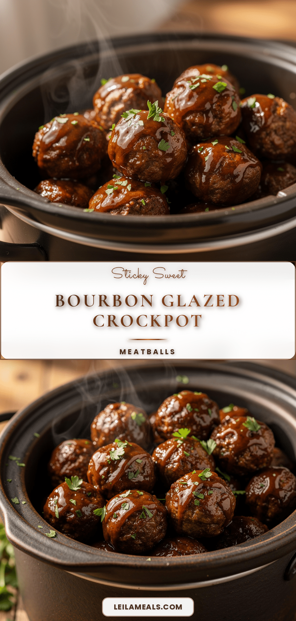 bourbon glazed crockpot meatballs recipe