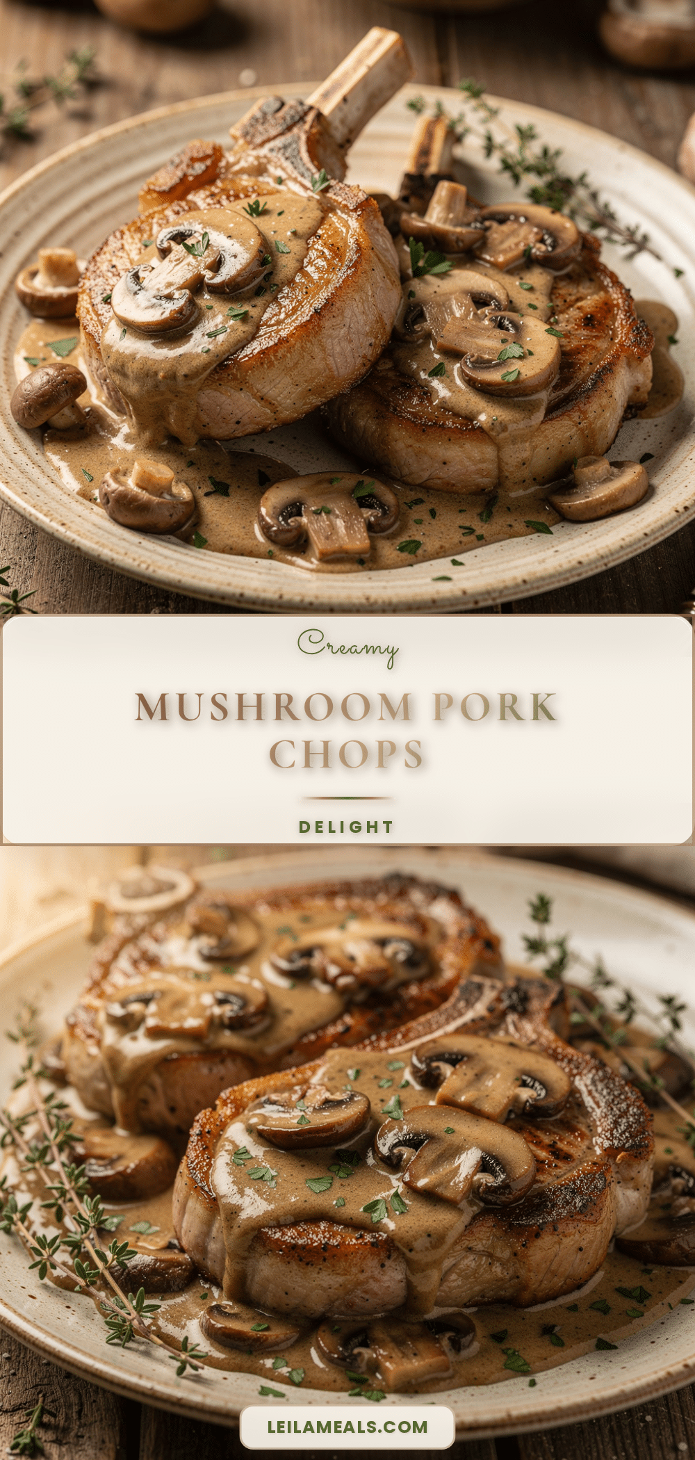 creamy pork chops mushroom sauce recipe