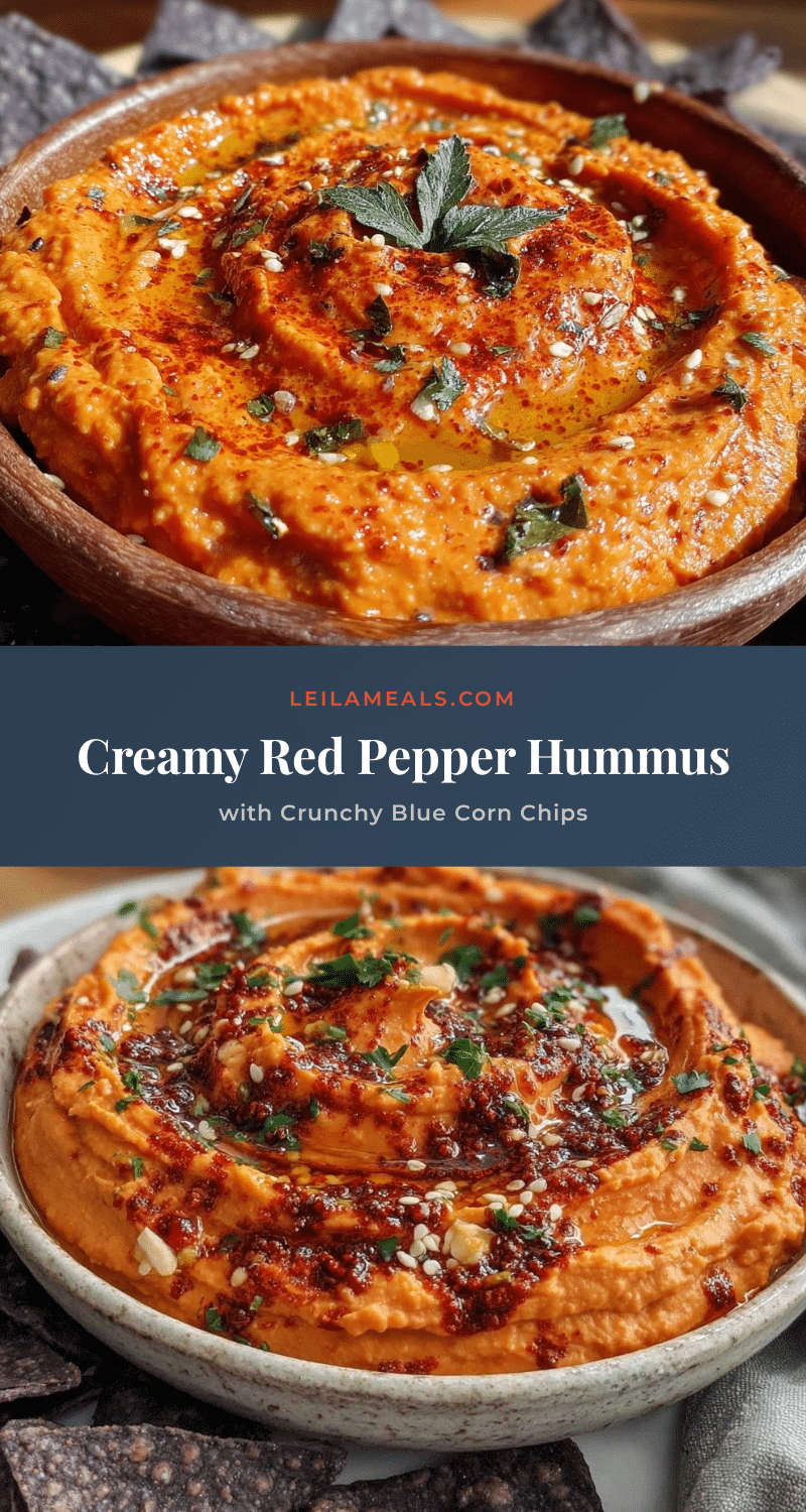 creamy red pepper hummus recipe