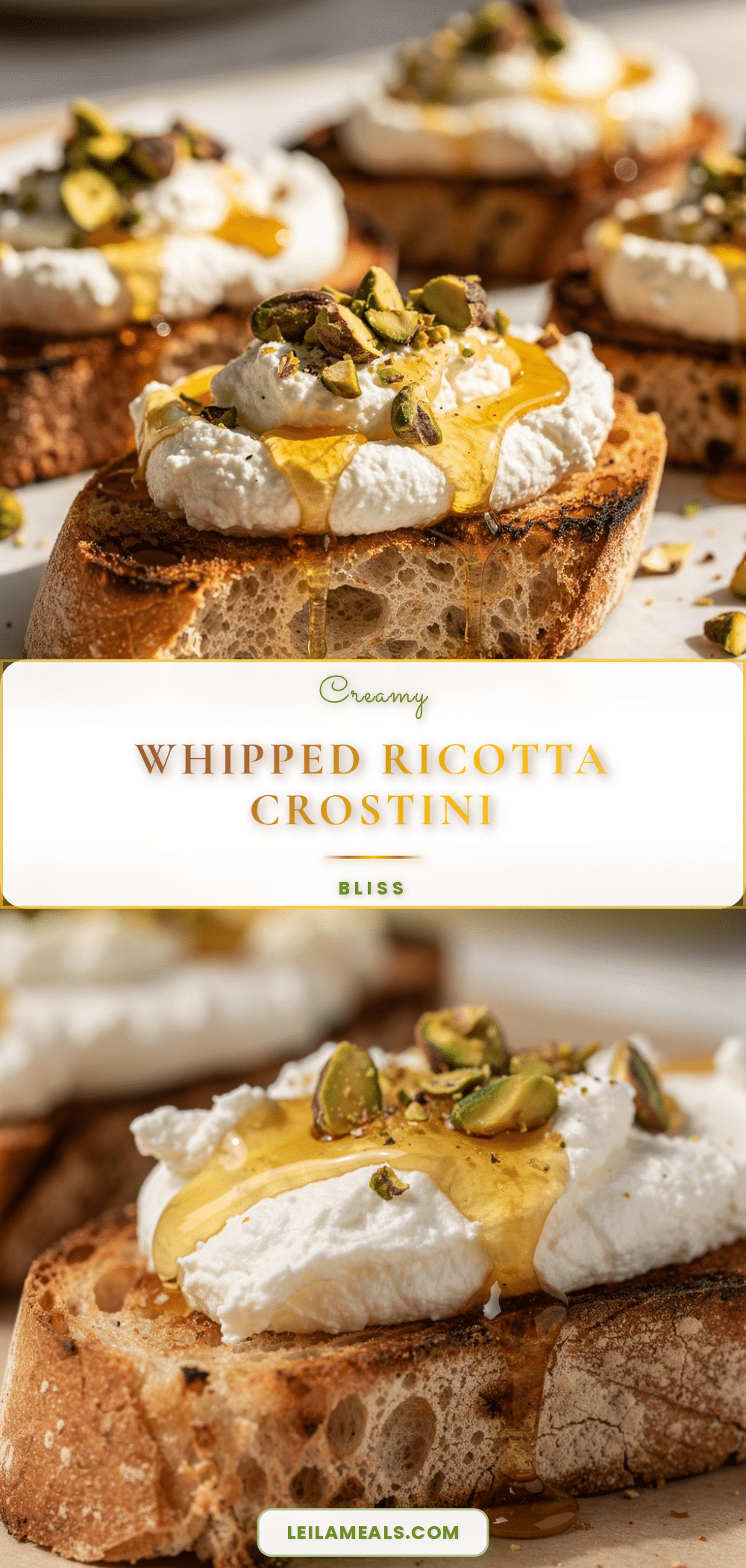 creamy whipped ricotta crostini recipe