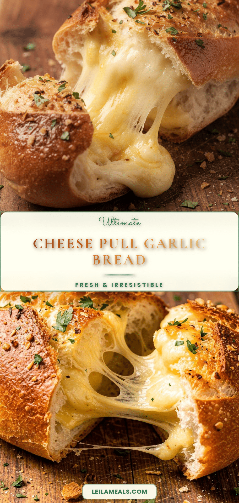 crispy cheese pull garlic bread recipe